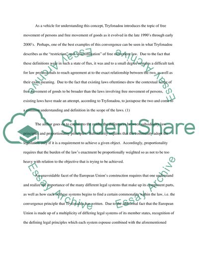 Convergence Law and Its Relevance