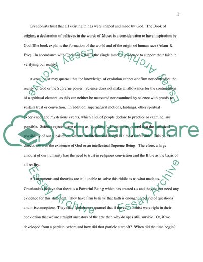 Evolutionists Vs Creationists