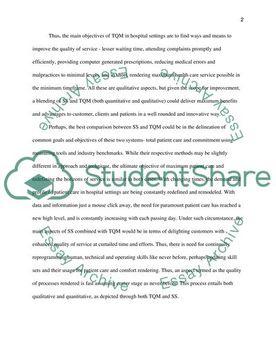 Concepts of Total Quality Management and Six Sigma