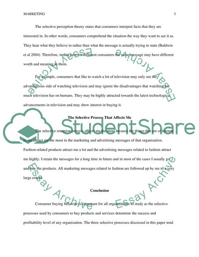 Perceptions that consumers have for the different marketing messages