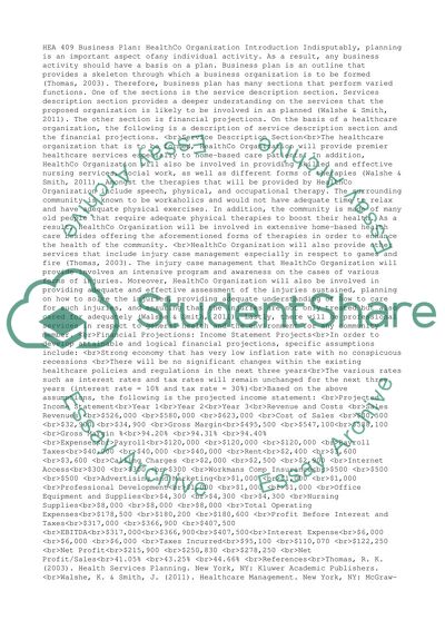 HEA 409 Business Plan