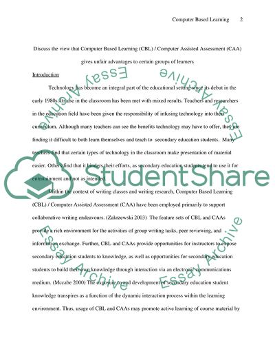 Computer-Based Learning