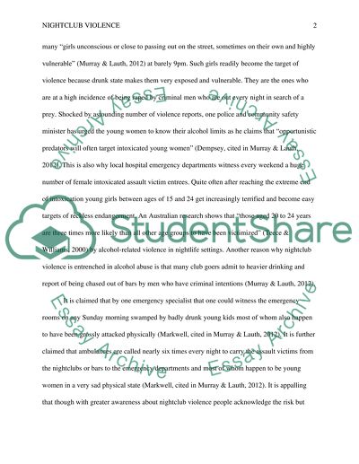 The Critical Analysis of Nightclub Violence