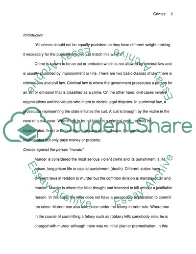 Crimes Against Property and Crimes Against the State