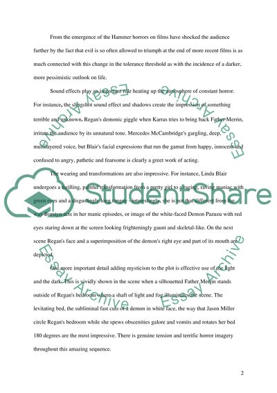 Analysis of the Movie Exorcist