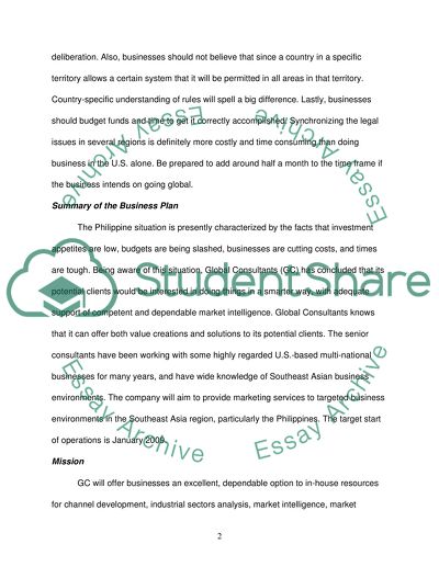 Global Consultants Business Strategies