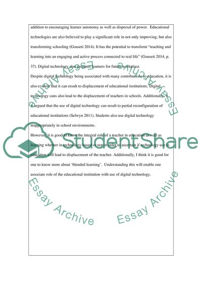 Digital technologhy plays a key role in eduction