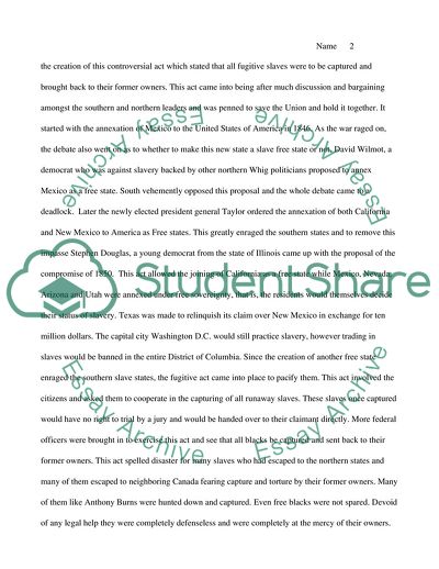 Fugitive Slave Act Provisions and Implications