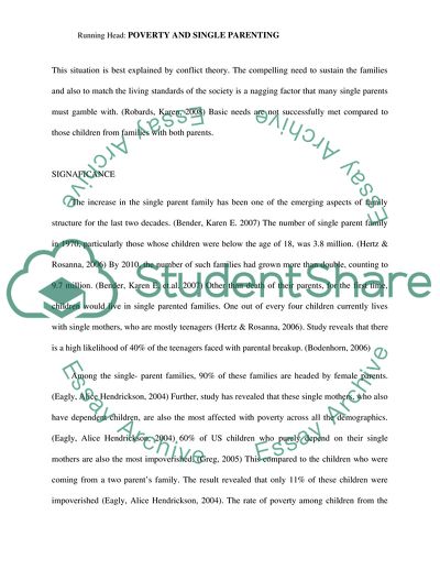 Poverty and Single Parenting