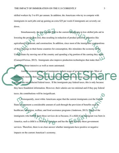 The Impact of Immigration on the U.S Currently