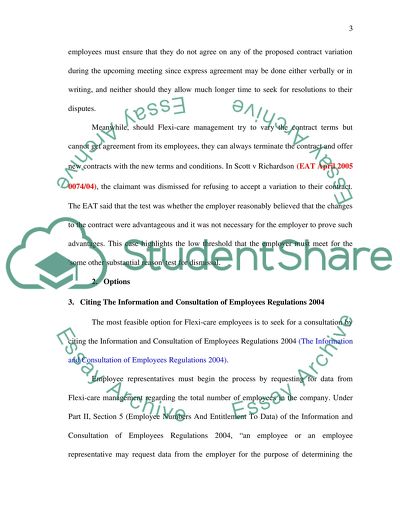 Flexicare Employment Problems