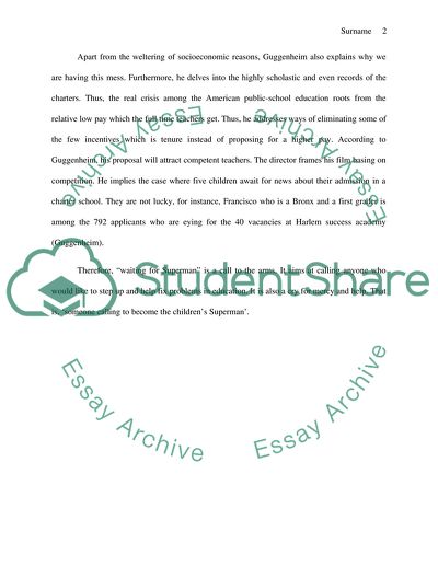 Waiting for Superman by Davis Guggenheim