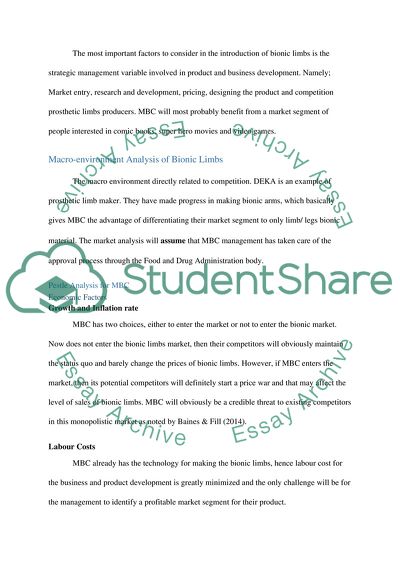 Strategy for Mega Bastard Corporation - Bionic Limbs