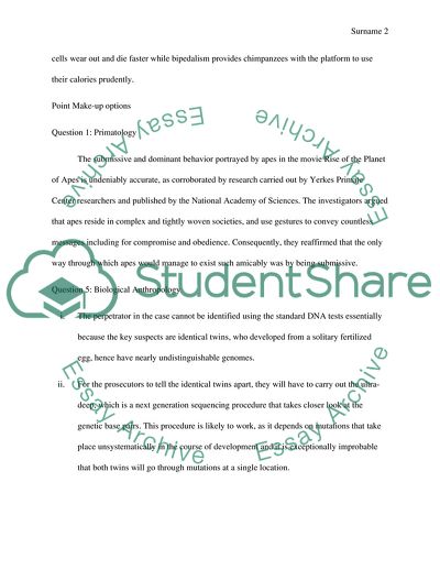 Primatology and Biological Anthropology