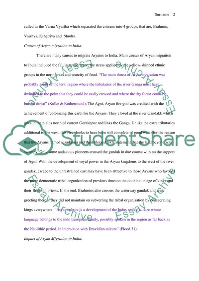 The Causes and Impact of the Aryan Migration to India