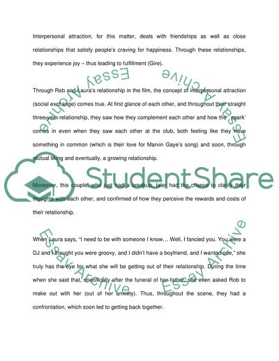 Psychological Analysis of the Film High Fidelity