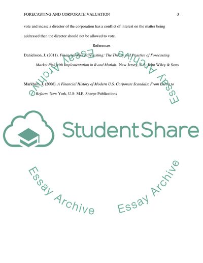 Forecasting financial statements