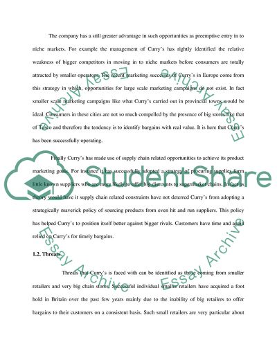 External Environment of Currys