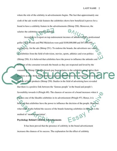 Celebrities in Advertisements