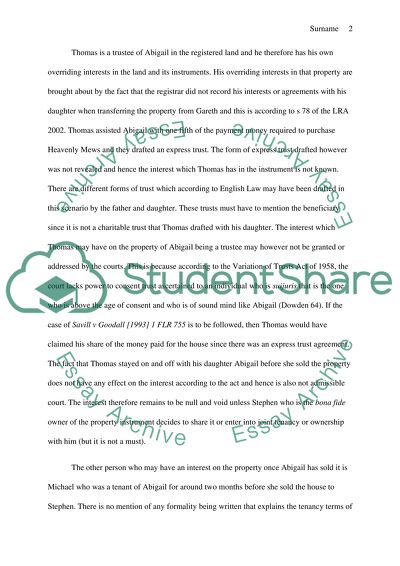 \What Interests Are Binding on Stephen