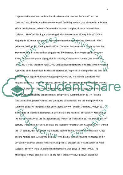 Religious fundamentalism essay picture