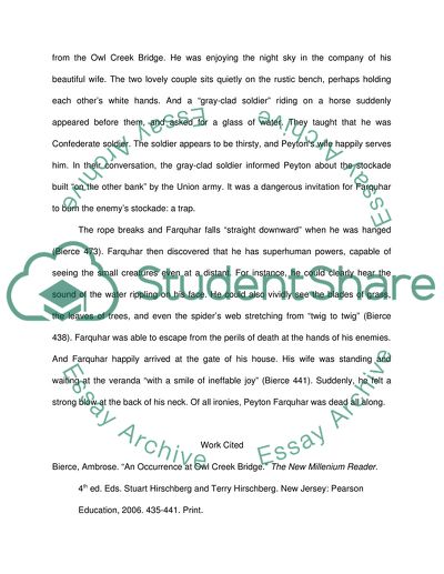 The Ironies in the Life and Death of Peyton Farquhar