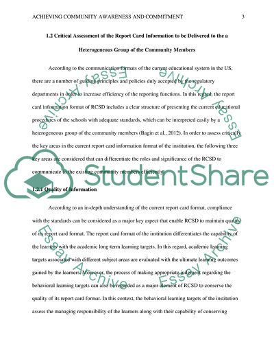 Achieving Community Awareness and Commitment