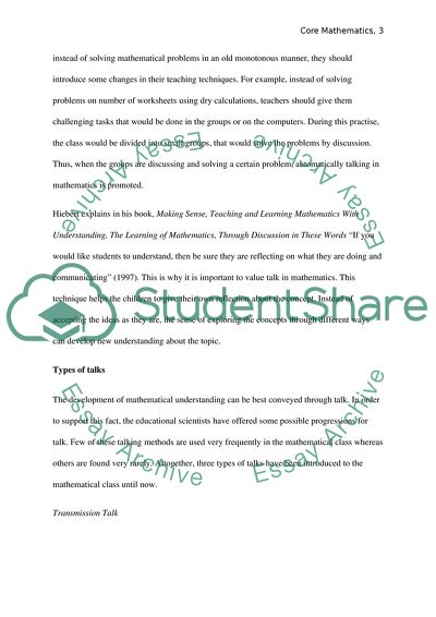 The Development of Mathematical Understanding in Students