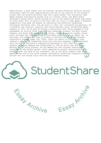 Steve Jobs and Apple Incorporation