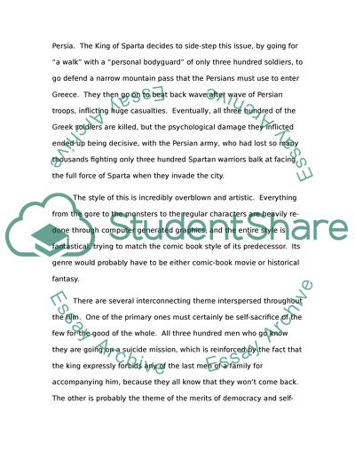 A Wide Array of Conflicts in the Film 300