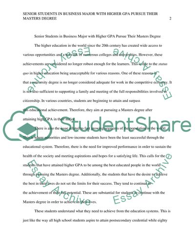 The Question of Obtaining a Degree by Students