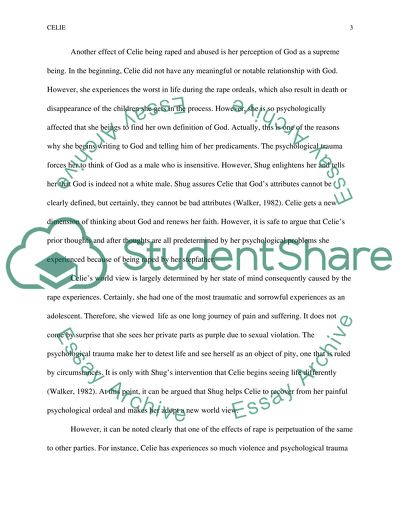 Effects of Celie Being Raped and Abused and the Psychological Problems