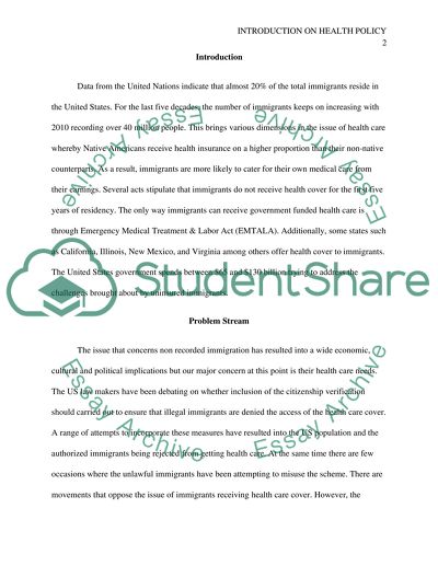 Writing introduction and problem stream in health policy analysis