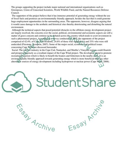 The Cape Wind Project