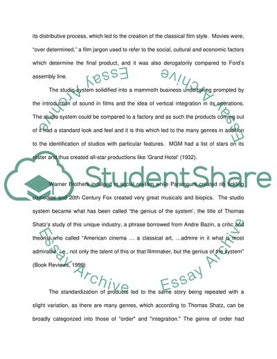 Classical Hollywood Cinema