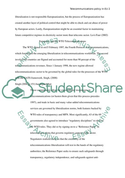 The Development of Telecommunications Policy in the European Union