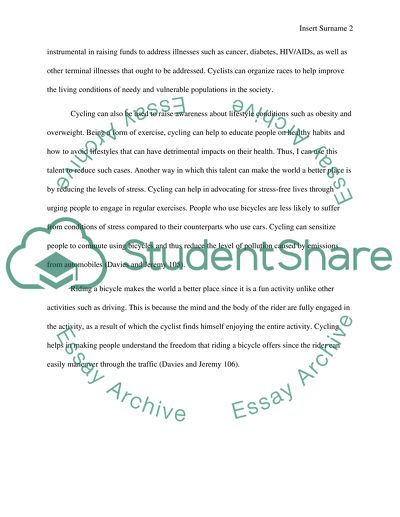 Cycling as a Crucial Part of My Life