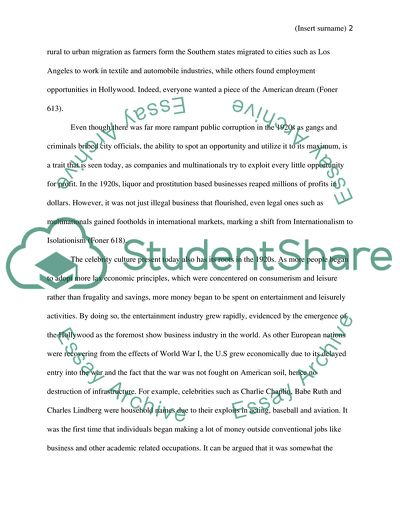 Impact of the 1920s on the American Dream