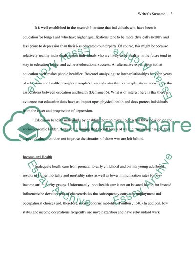 Health and Its Determinants