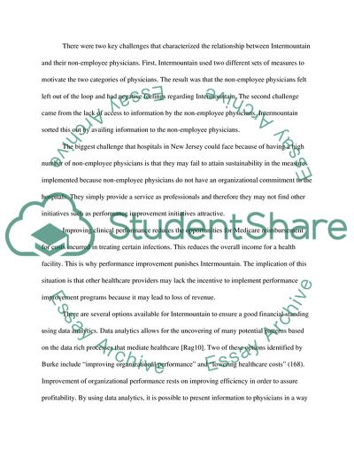 Performance Improvement with Data Analytics: Intermountain Healthcare