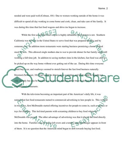 The Fast Food Industry Effect on America