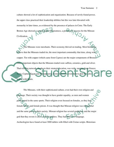 The Minoan and Mycenaean Civilizations