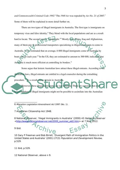 No Illegals, No Trouble: Immigration and Australian Law