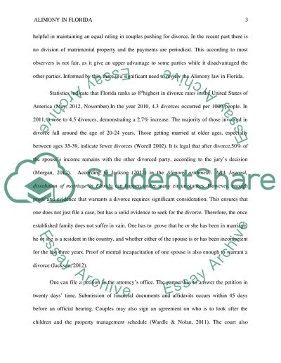 The Analysis of the Alimony Laws in Florida