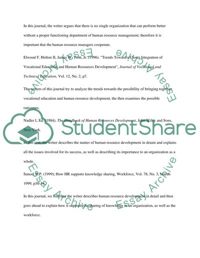 Annotated Bibliography