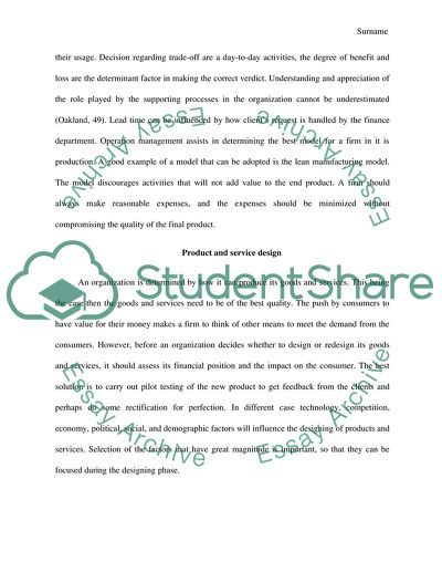 Final Exam Paper Operations Management