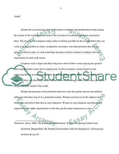 Womens Work and Globalized