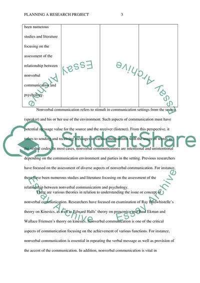 nonverbal communication research paper example