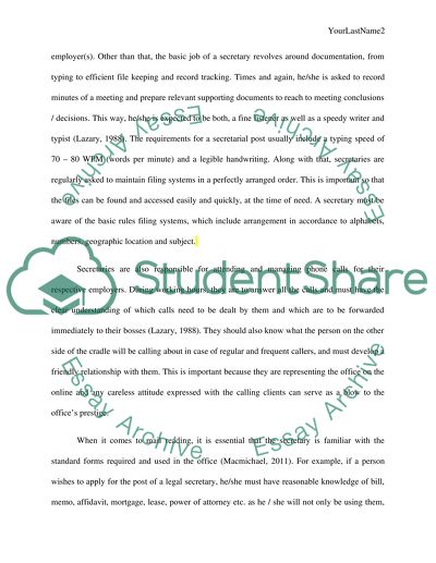 Extend Definition of Secratary Job in Office