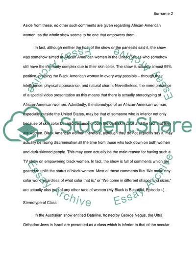 Stereotypes of Gender, Race and Class